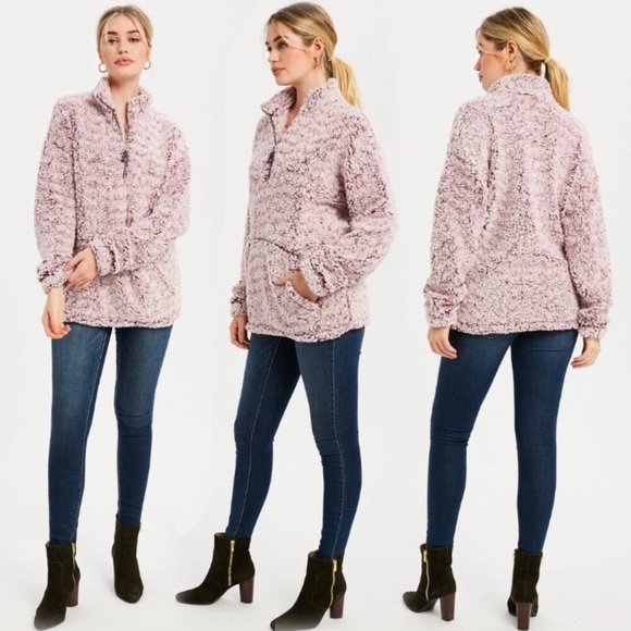 ❗️LAST❗️Sherpa Pullover in Plum - Picture 4 of 8